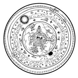 Раскраска: Мифология индуизма: Будда (Боги и богини) #89539 - Бесплатные раскраски для печати
