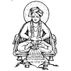 Раскраска: Мифология индуизма: Будда (Боги и богини) #89554 - Бесплатные раскраски для печати