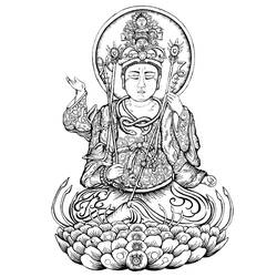 Раскраска: Мифология индуизма: Будда (Боги и богини) #89558 - Бесплатные раскраски для печати