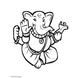 Раскраска: Индуистская мифология: Ганеш (Боги и богини) #96855 - Бесплатные раскраски для печати