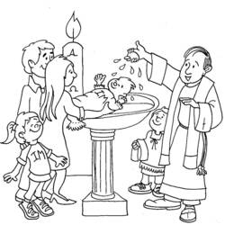 Раскраска: крещение (Праздники и особые случаи) #57455 - Бесплатные раскраски для печати