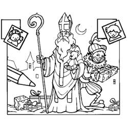 Раскраска: Святой николай (Праздники и особые случаи) #59156 - Бесплатные раскраски для печати