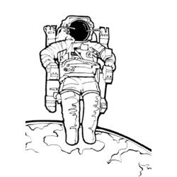 Раскраска: космонавт (Профессии и профессии) #87596 - Бесплатные раскраски для печати