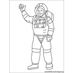 Раскраска: космонавт (Профессии и профессии) #87717 - Бесплатные раскраски для печати