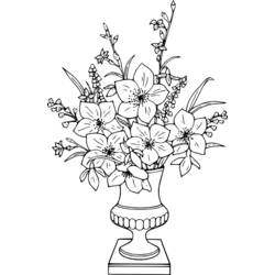 Раскраска: Букет цветов (природа) #160766 - Бесплатные раскраски для печати