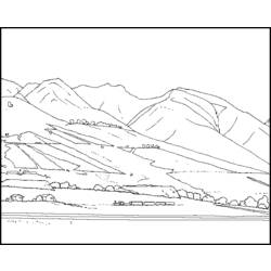 Раскраска: гора (природа) #156469 - Бесплатные раскраски для печати