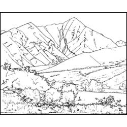 Раскраска: гора (природа) #156475 - Бесплатные раскраски для печати