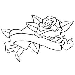Раскраска: розы (природа) #161880 - Бесплатные раскраски для печати