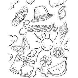 Раскраска: Летний сезон (природа) #165122 - Бесплатные раскраски для печати