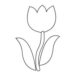 Раскраска: тюльпан (природа) #161625 - Бесплатные раскраски для печати