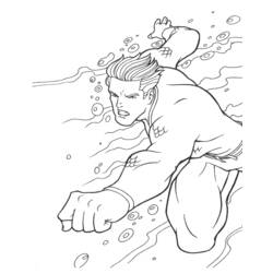 Раскраска: Аквамэн (Супер герой) #84999 - Бесплатные раскраски для печати