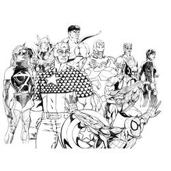 Раскраска: Мстители (Супер герой) #74044 - Бесплатные раскраски для печати