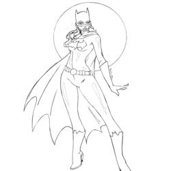 Раскраски: Batgirl - Бесплатные раскраски для печати