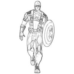 Раскраска: Капитан америка (Супер герой) #76686 - Бесплатные раскраски для печати