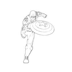 Раскраска: Капитан америка (Супер герой) #76712 - Бесплатные раскраски для печати