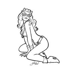 Раскраска: Catwoman (Супер герой) #78049 - Бесплатные раскраски для печати