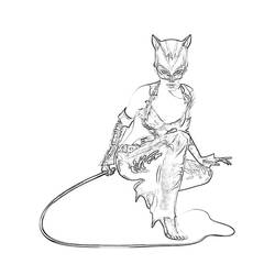 Раскраска: Catwoman (Супер герой) #78073 - Бесплатные раскраски для печати