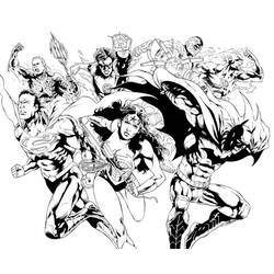 Раскраска: Super Heroes DC Comics (Супер герой) #80396 - Бесплатные раскраски для печати