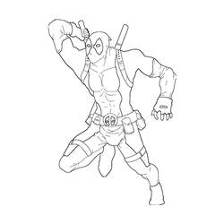 Раскраска: Deadpool (Супер герой) #82829 - Бесплатные раскраски для печати
