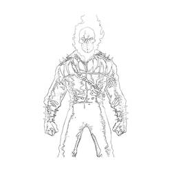 Раскраска: Ghost Rider (Супер герой) #82028 - Бесплатные раскраски для печати