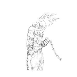 Раскраска: Ghost Rider (Супер герой) #82060 - Бесплатные раскраски для печати