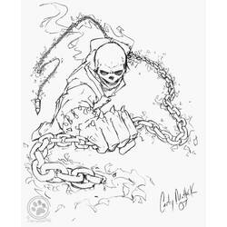 Раскраска: Ghost Rider (Супер герой) #82069 - Бесплатные раскраски для печати