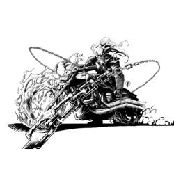 Раскраски: Ghost Rider - Бесплатные раскраски для печати
