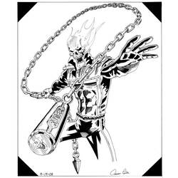 Раскраска: Ghost Rider (Супер герой) #82103 - Бесплатные раскраски для печати