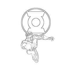 Раскраска: Зеленый Фонарь (Супер герой) #81316 - Бесплатные раскраски для печати