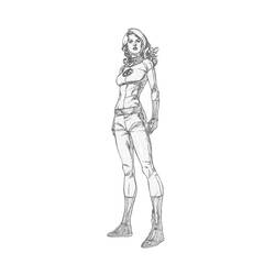 Раскраска: Женщина-невидимка (Супер герой) #83218 - Бесплатные раскраски для печати