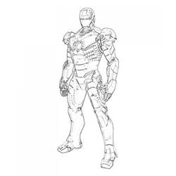 Раскраска: Железный Человек (Супер герой) #80530 - Бесплатные раскраски для печати