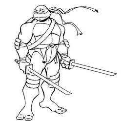 Раскраска: Черепашки ниндзя (Супер герой) #75460 - Бесплатные раскраски для печати