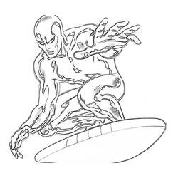 Раскраска: Серебряный Серфер (Супер герой) #81139 - Бесплатные раскраски для печати
