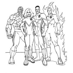 Раскраска: Человеческий факел (Супер герой) #81650 - Бесплатные раскраски для печати