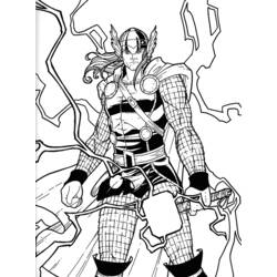 Раскраска: Thor (Супер герой) #75796 - Бесплатные раскраски для печати