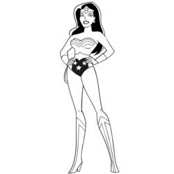 Раскраска: Чудо-Женщина (Супер герой) #74550 - Бесплатные раскраски для печати