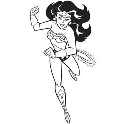Раскраска: Чудо-Женщина (Супер герой) #74628 - Бесплатные раскраски для печати