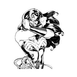 Раскраска: Чудо-Женщина (Супер герой) #74643 - Бесплатные раскраски для печати