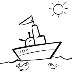 Раскраска: Лодка / Корабль (транспорт) #137459 - Бесплатные раскраски для печати