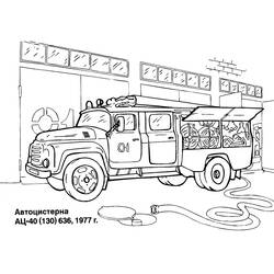 Раскраска: Пожарная машина (транспорт) #135795 - Бесплатные раскраски для печати