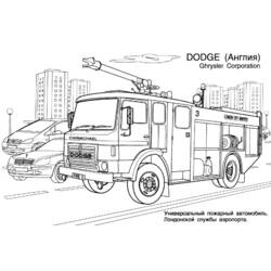 Раскраска: Пожарная машина (транспорт) #135800 - Бесплатные раскраски для печати