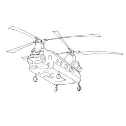 Раскраска: вертолет (транспорт) #136055 - Бесплатные раскраски для печати