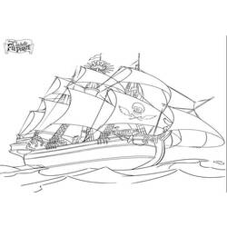 Раскраска: Пиратский корабль (транспорт) #138241 - Бесплатные раскраски для печати