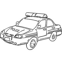 Раскраски: Полицейская машина - Бесплатные раскраски для печати