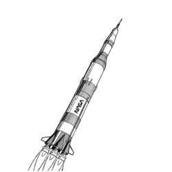 Раскраска: ракета (транспорт) #140080 - Бесплатные раскраски для печати
