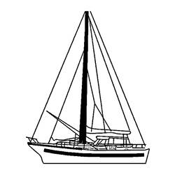 Раскраска: яхта (транспорт) #143592 - Бесплатные раскраски для печати