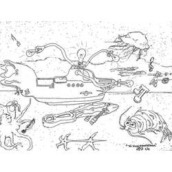 Раскраска: подводная лодка (транспорт) #137699 - Бесплатные раскраски для печати