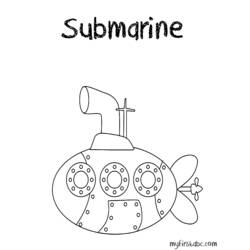 Раскраска: подводная лодка (транспорт) #137702 - Бесплатные раскраски для печати
