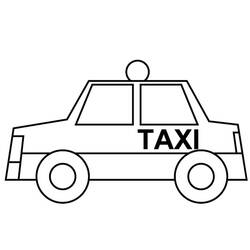 Раскраски: такси - Бесплатные раскраски для печати