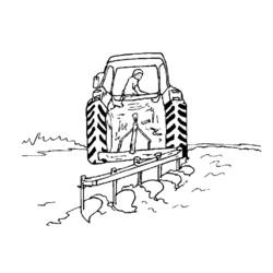 Раскраска: трактор (транспорт) #141941 - Бесплатные раскраски для печати